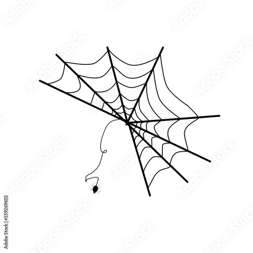 Web spider cobweb icons set