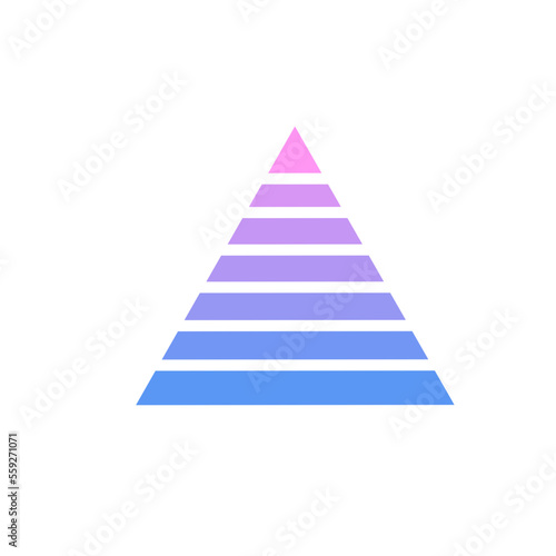 Pyramid Chart. Triangle diagram sign