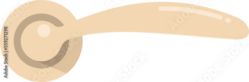 Gate door handle icon flat vector. Knob lock. Modern steel isolated