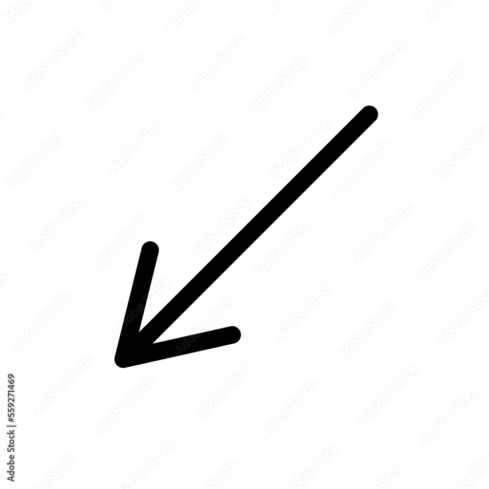 down left arrow icon down left arrow icon