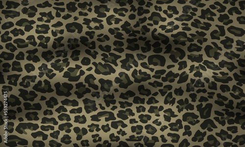 Camouflage background leopard repeats. Seamless pattern vector. Print