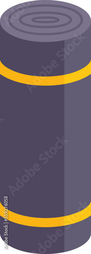 Mat icon flat vector. Yoga carpet. Gym roll isolated