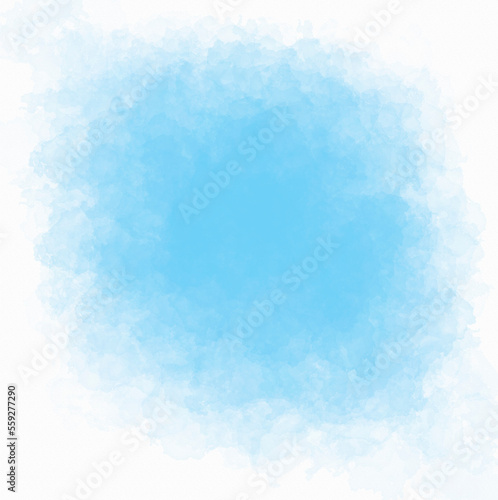 Abstract blue watercolor background, blue paint on canvas paper texture background