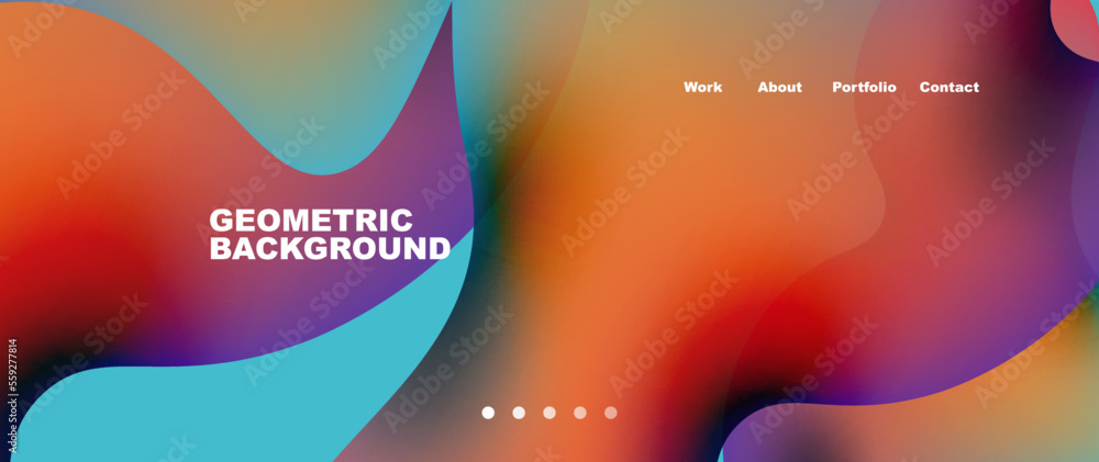 Fototapeta premium Flowing gradient colors and round elements and circles. Vector illustration for wallpaper, banner, background, leaflet, catalog, cover, flyer