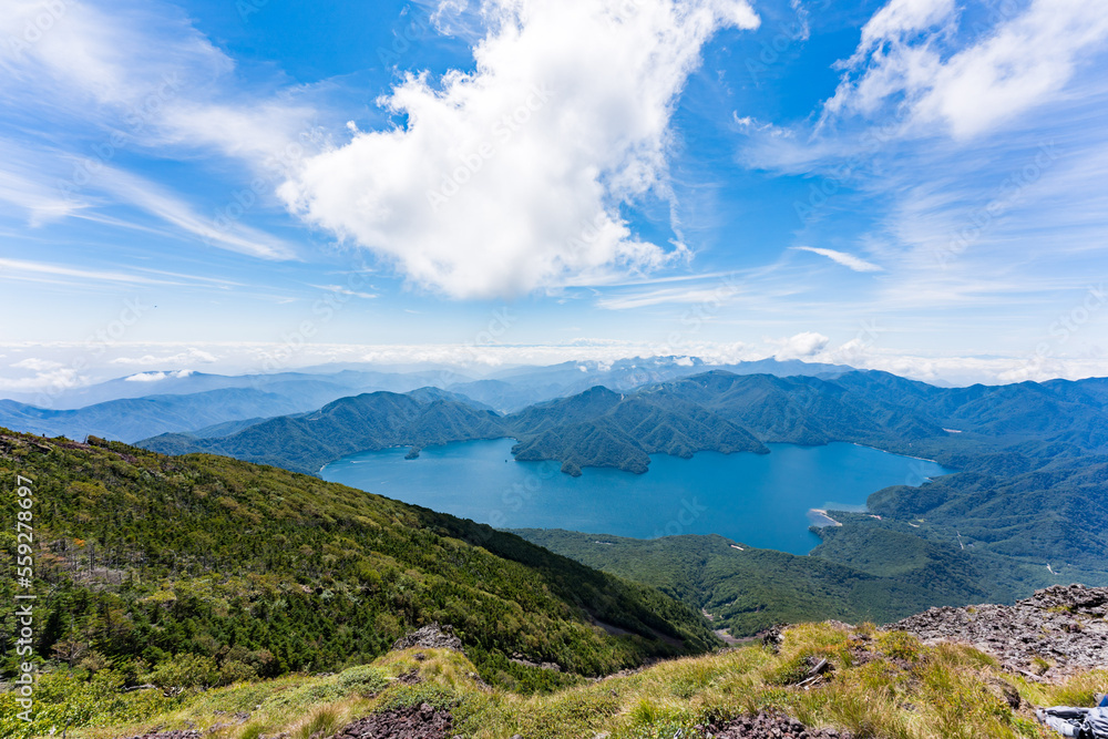 Naklejka premium 男体山からみた中禅寺湖