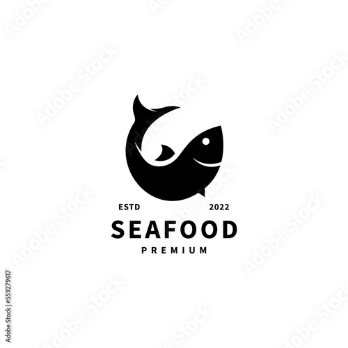 fish stylish vector illustration logo design for your company, product or for all your ideas