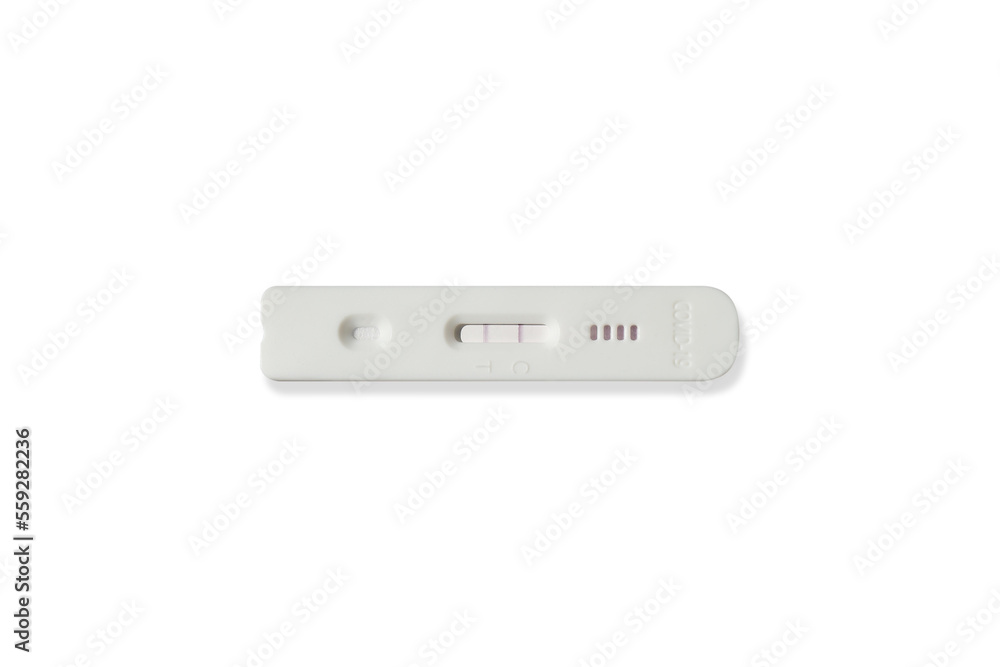 Covid-19 negative test result Rapid antigen test kit (ATK) isolated on white background, concept for control of coronavirus 2019 pandemic. Covid-19 negative test result Rapid antigen test kit (ATK) isolated on white background, concept for control of coronavirus 2019 pandemic.