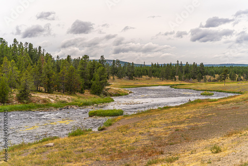 Firehole River in Yellowstone National Park.
