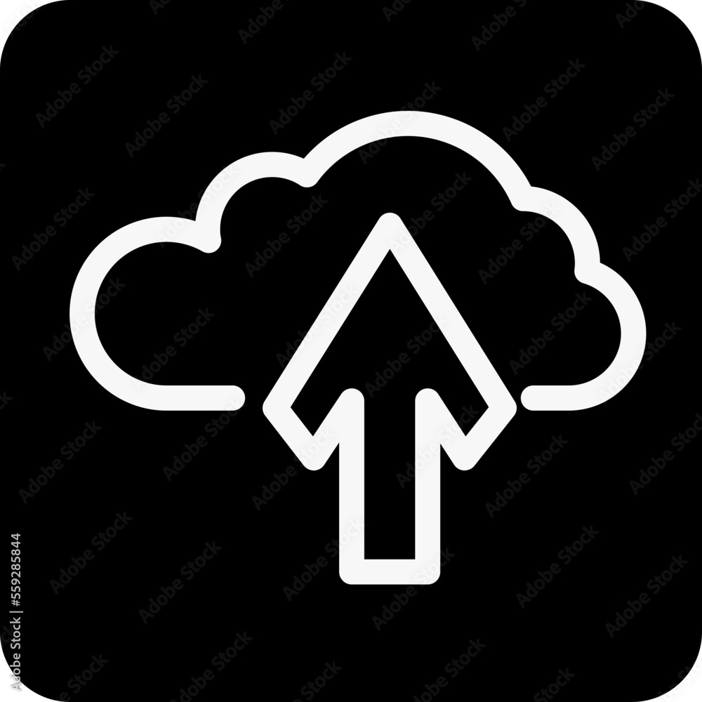 Solid upload cloud svg icon Solid upload cloud svg icon