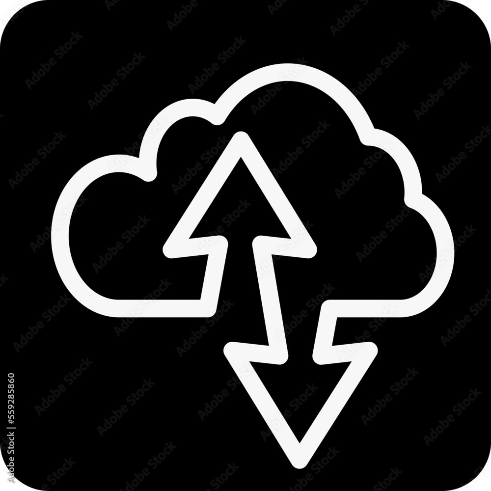 Solid upload download cloud icon Solid upload download cloud icon