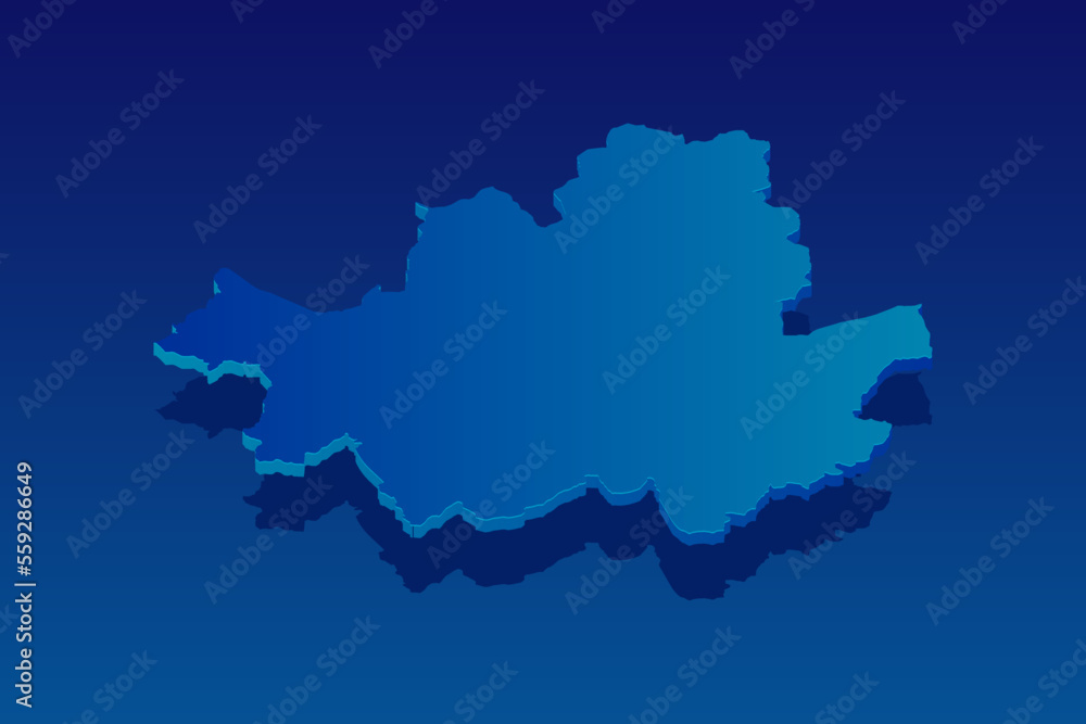 map of Seoul on blue background. Vector modern isometric concept greeting Card illustration eps 10.