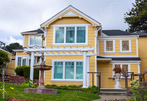 Wallpaper Mural A view on Seven Gables Inn on Monterey Bay in Pacific Grove, CA Torontodigital.ca