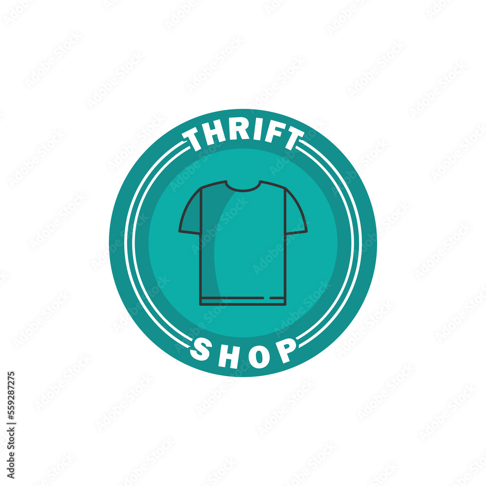 thrift shop logo badge label stamp circle round thrift shop logo badge label stamp circle round