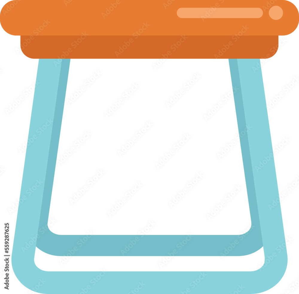 Fototapeta premium Gym bench icon flat vector. Sport school. Indoor gymnastic isolated