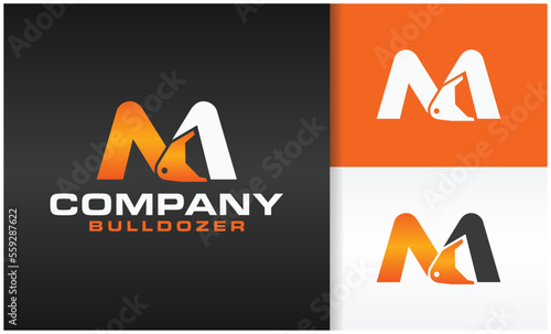 excavator logo letter M