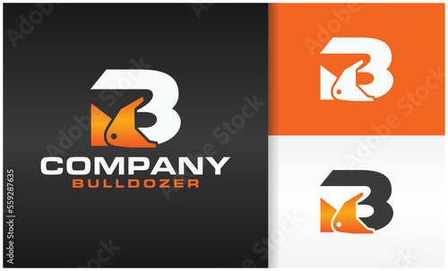 excavator logo letter B
