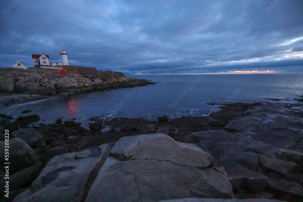 lighthouse at dusk Landscape lighthouse at dusk Landscape