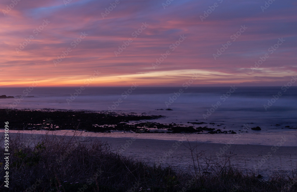 A beautiful sunset skies over the Pacific Ocean in California A beautiful sunset skies over the Pacific Ocean in California