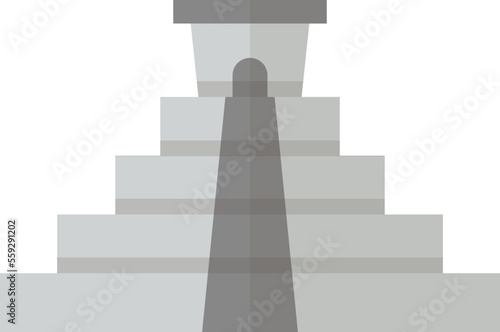 archaeological site illustration in minimal style