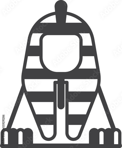 sphinx Egypt statue illustration in minimal style