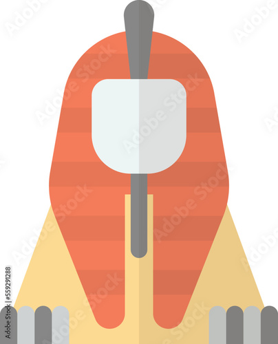 sphinx Egypt statue illustration in minimal style