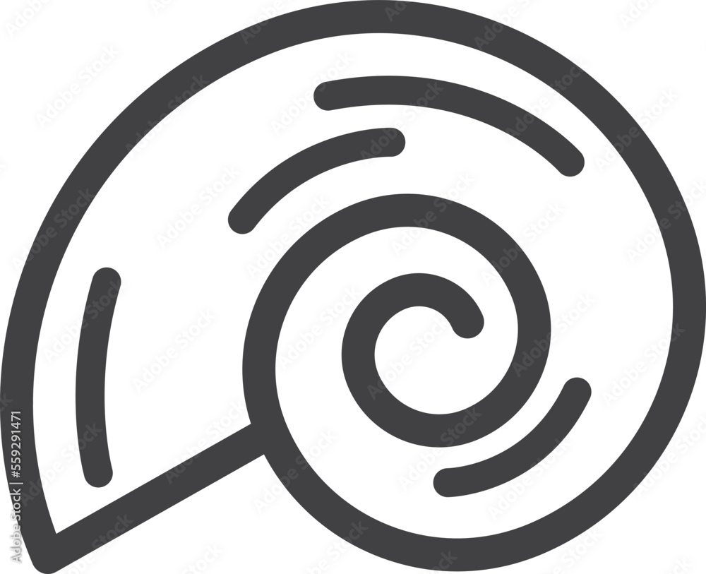 nautilus shell illustration in minimal style nautilus shell illustration in minimal style