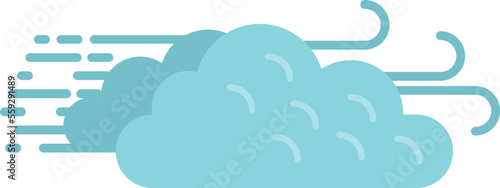 Wind cloud energy icon flat vector. Save plant. Ecology safe isolated
