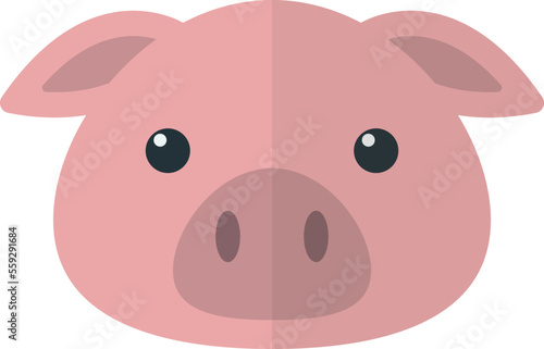 pig face illustration in minimal style