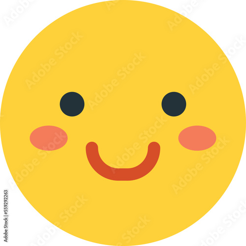 smiley face emoji illustration in minimal style