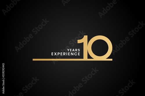 10 Years experience or Best 10 Years experience vector illustration. Logos 10 years experience. Suitable for marketing logos related to 10 years of experience in the business or industry.