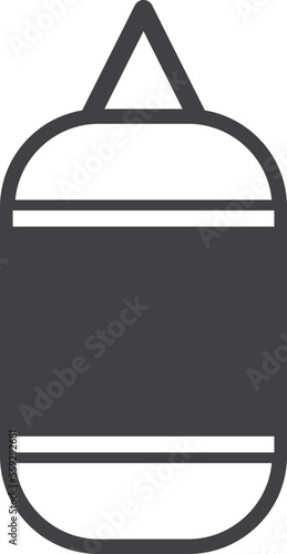 boxing sack illustration in minimal style
