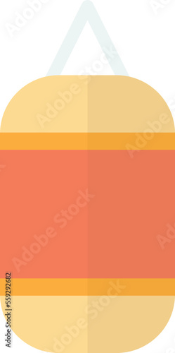 boxing sack illustration in minimal style