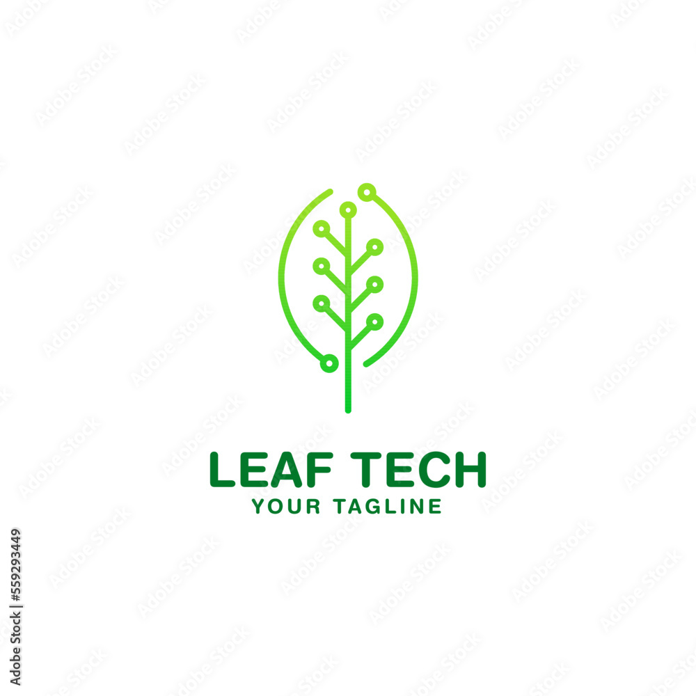 Green leaf tech logo , digital leaf logo Green leaf tech logo , digital leaf logo