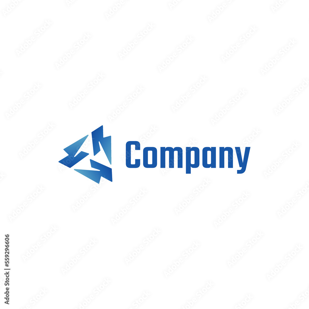 Lightning Triangle Abstract logo design Lightning Triangle Abstract logo design