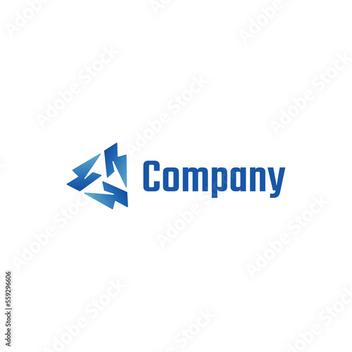 Free Download Lightning Triangle Abstract logo design - GFXLoad