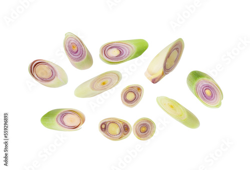 Принти на полотні lemongrass slices on transparent png