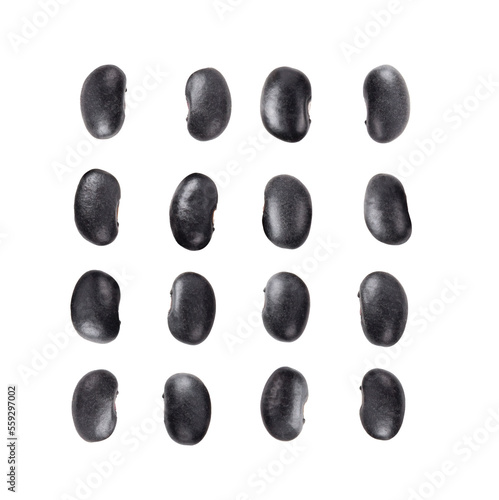 black beans isolated on transparent png