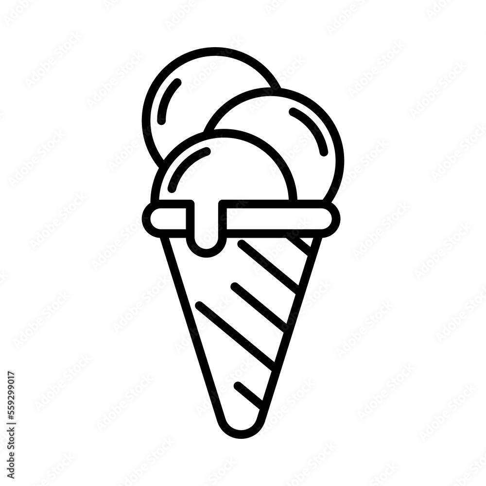 Ice cream icon vector design template Ice cream icon vector design template