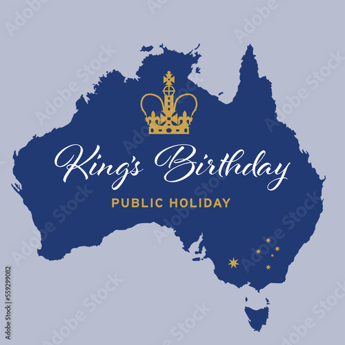 Australia King's Birthday regal royal crown public holiday