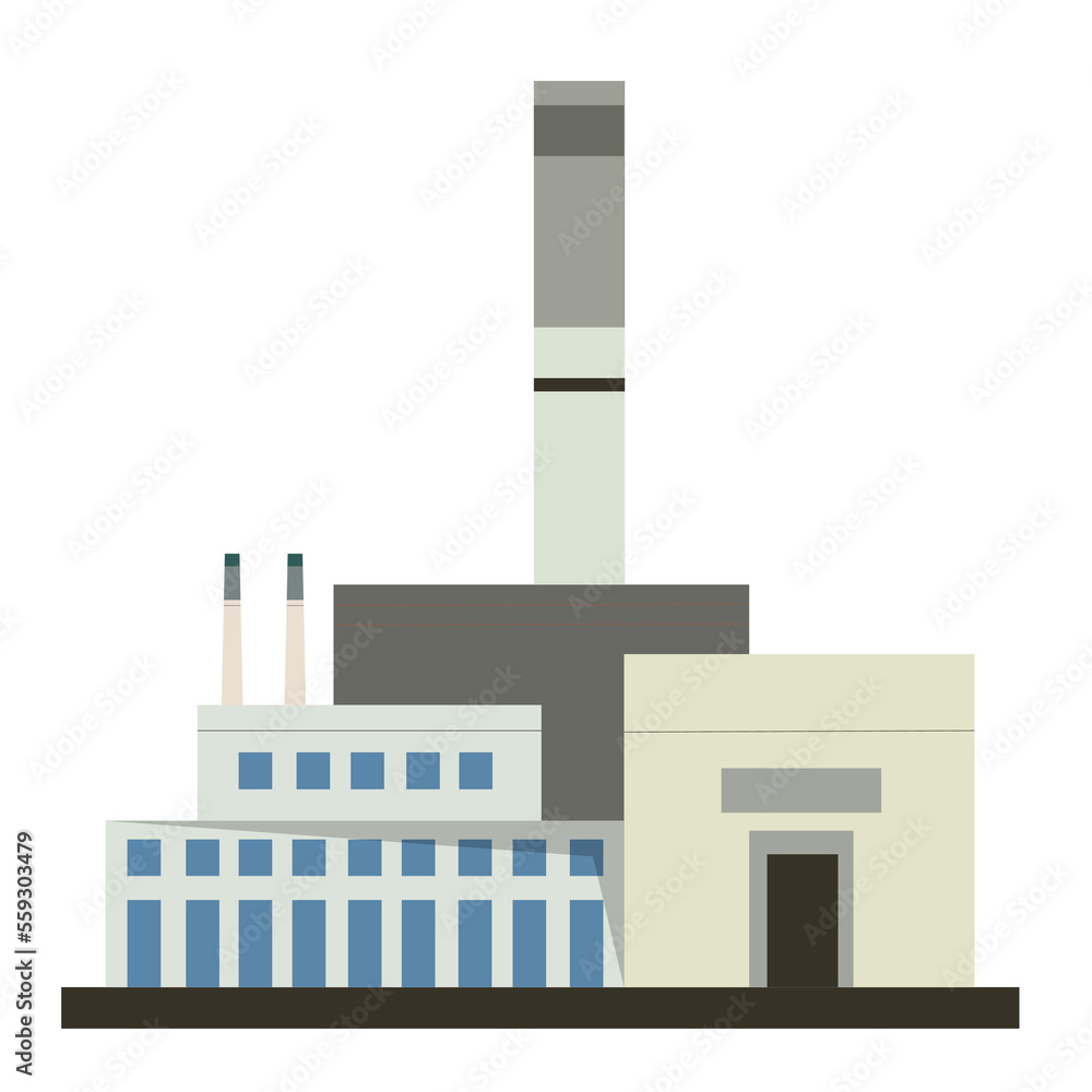factory industrial plant with chimneys