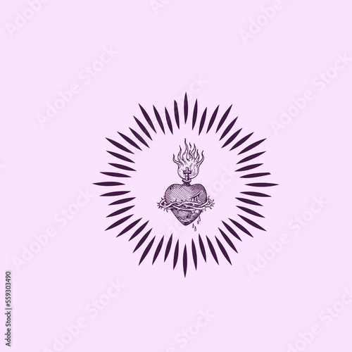 HIGH QUALITY SACRED HEART JESUS VECTOR FOR T-SHIRT, TATTOO AND HOME WALL DESIGN