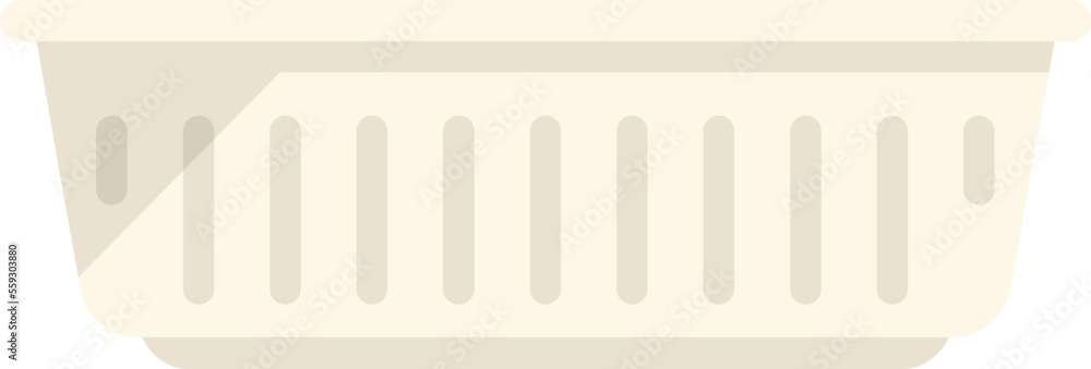 Biodegradable plastic box icon flat vector. Water compost. Bag energy isolated