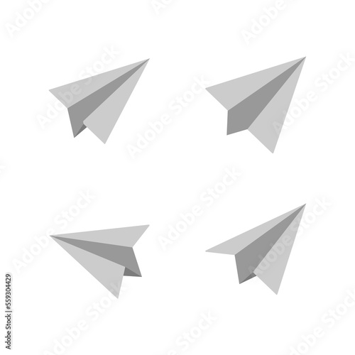 Free Download Vector collection of paper airplanes on a transparent background in a flat style - GFXLoad