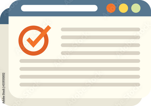 Web expertise icon flat vector. Business expert. Work trust isolated