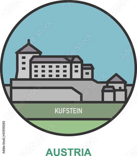 Kufstein. Cities and towns in Austria