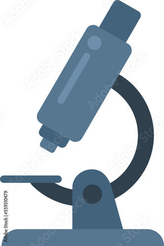 Expertise microscope icon flat vector. Control work. Quality expert isolated