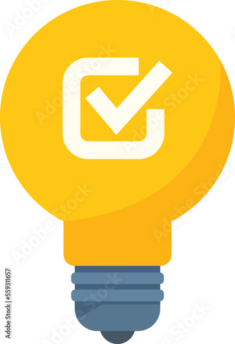 Idea expertise icon flat vector. Work trust. Product culture isolated