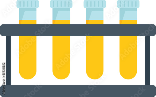Test tube stand expertise icon flat vector. Business quality. Expert control isolated