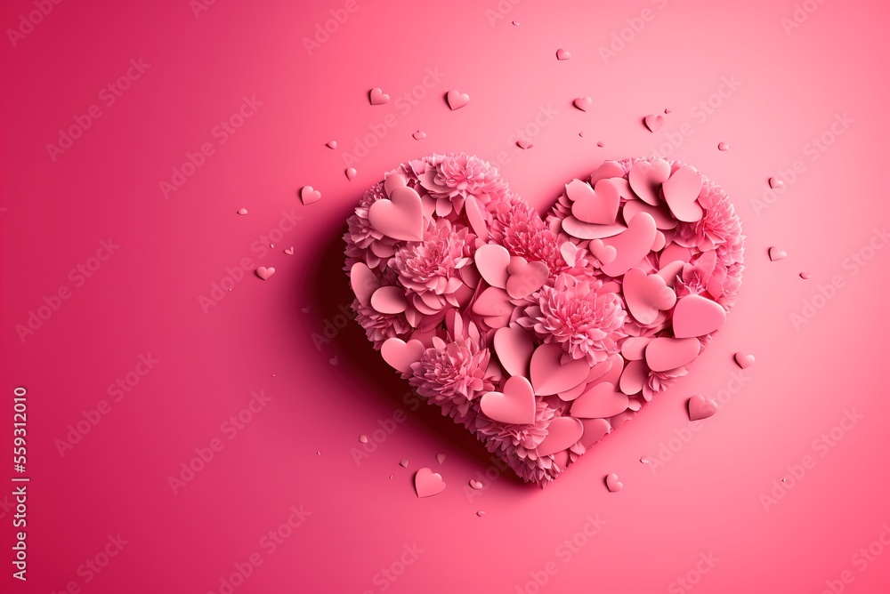 Valentines Day. Love. Hearts on a pink background
Wedding. Gifts & Card. St. Valentine's Day. Generate AI.