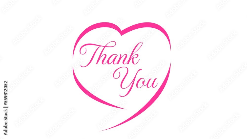 Thank You pink love animated, suitable for celebration, wishes, events, message, holiday, festival. Thank You text animation white background Thank You pink love animated, suitable for celebration, wishes, events, message, holiday, festival. Thank You text animation white background